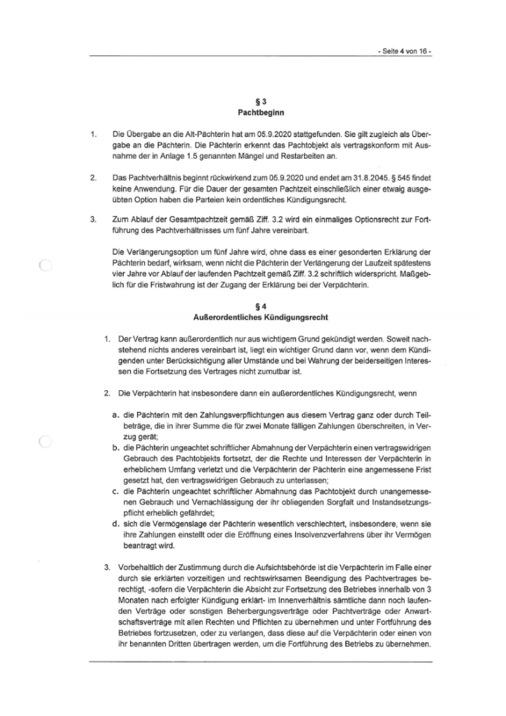 Page 1 of the previous Aedifica lease agreement.