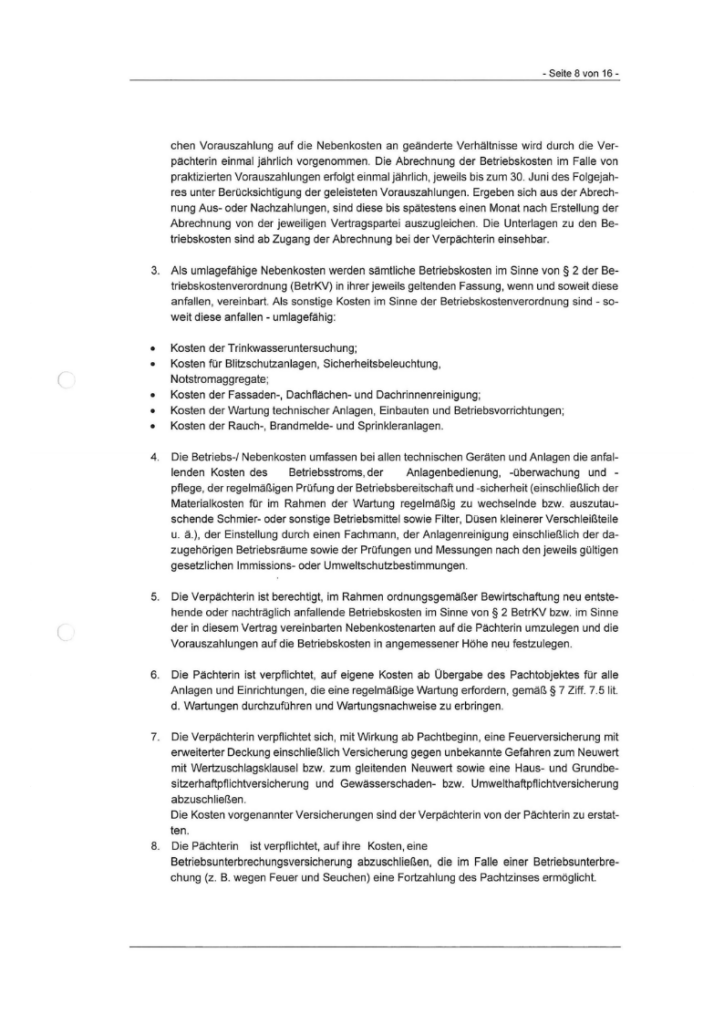 Page 3 of the previous Aedifica lease agreement.