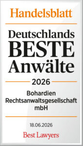 Handelsblatt, Deutschlands Beste Anwälte 2026: Bohardien Rechtsanwaltsgesellschaft mbH. Best Lawyers, 18.06.2026.